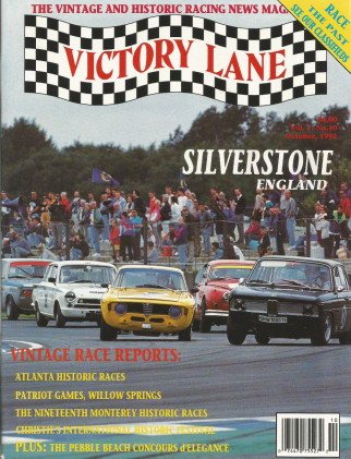 VICTORY LANE 1992 OCT - THE VINTAGE & HISTORIC RACING NEWS MAGAZINE